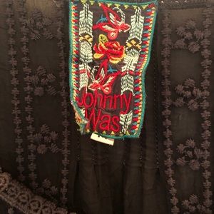 Johnny Was embroidered tunic/dress, washed black M